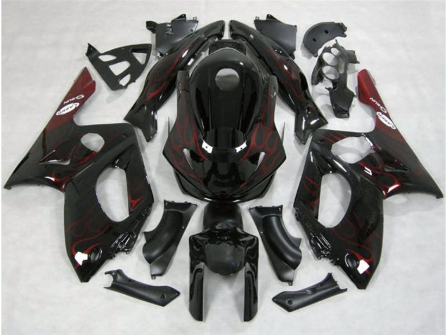 Rot Flamme 1998-2007 Yamaha YZF600 Motorrad Verkleidung Rot Flamme 1998-2007 Yamaha YZF600 Motorrad Verkleidung