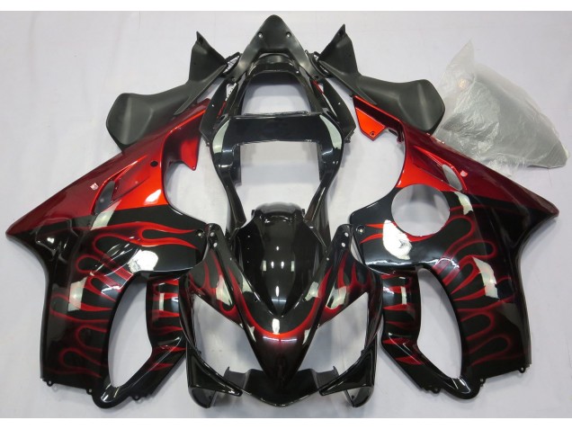 Rot Flamme 2001-2003 Honda CBR600 F4i Motorrad Verkleidung Rot Flamme 2001-2003 Honda CBR600 F4i Motorrad Verkleidung