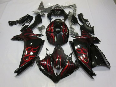 Rot Flamme 2007-2008 Yamaha R1 Motorrad Verkleidung