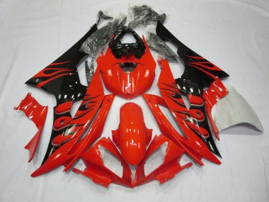Rot Flamme 2008-2016 Yamaha R6 Motorrad Verkleidung