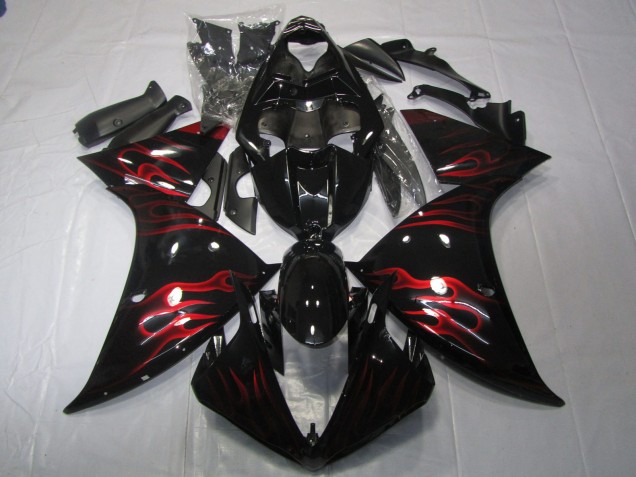 Rot Flamme 2009-2011 Yamaha R1 Motorrad Verkleidung Rot Flamme 2009-2011 Yamaha R1 Motorrad Verkleidung
