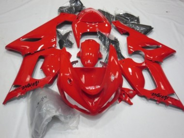 Rot Glanz 2005-2006 Kawasaki ZX6R Motorrad Verkleidung