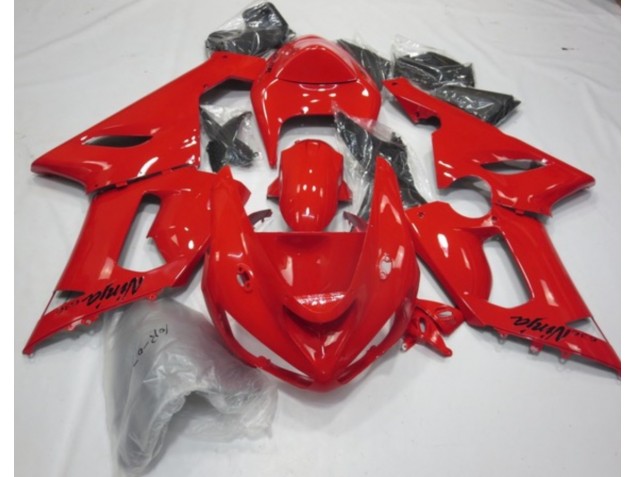 Rot Glanz 2005-2006 Kawasaki ZX6R Motorrad Verkleidung