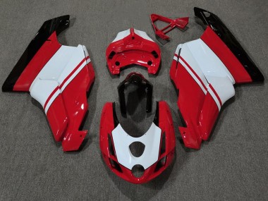 Rot Glänzend & Weiß 2003-2004 Ducati 749 999 Motorrad Verkleidung