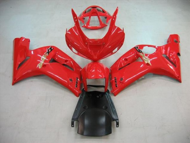 Rot Glänzend 2003-2004 Kawasaki ZX6R Motorrad Verkleidung Rot Glänzend 2003-2004 Kawasaki ZX6R Motorrad Verkleidung