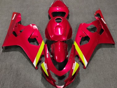 Rot Glänzend 2004-2005 Suzuki GSXR 600-750 Motorrad Verkleidung