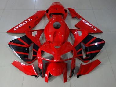 Rot Glänzend 2005-2006 Honda CBR600RR Motorrad Verkleidung