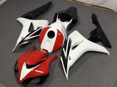 Rot Glänzend & Weiß 2006-2007 Honda CBR1000RR Motorrad Verkleidung