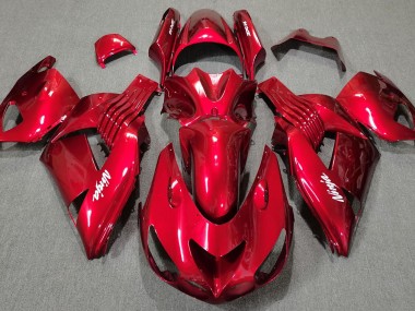 Rot Glänzend 2006-2011 Kawasaki ZX14R Motorrad Verkleidung