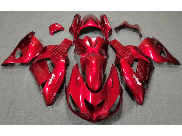 Rot Glänzend 2006-2011 Kawasaki ZX14R Motorrad Verkleidung Rot Glänzend 2006-2011 Kawasaki ZX14R Motorrad Verkleidung
