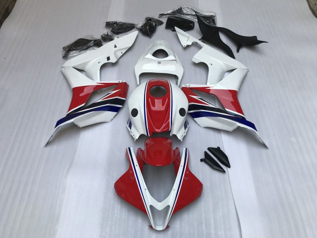 Rot Glänzend & Weiß 2007-2008 Honda CBR600RR Motorrad Verkleidung Rot Glänzend & Weiß 2007-2008 Honda CBR600RR Motorrad Verkleidung