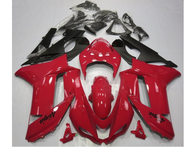 Rot Glänzend 2007-2008 Kawasaki ZX6R Motorrad Verkleidung Rot Glänzend 2007-2008 Kawasaki ZX6R Motorrad Verkleidung