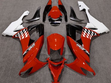 Rot Glänzend & Weiß 2008-2010 Kawasaki ZX10R Motorrad Verkleidung