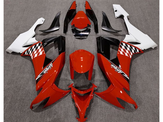 Rot Glänzend & Weiß 2008-2010 Kawasaki ZX10R Motorrad Verkleidung Rot Glänzend & Weiß 2008-2010 Kawasaki ZX10R Motorrad Verkleidung