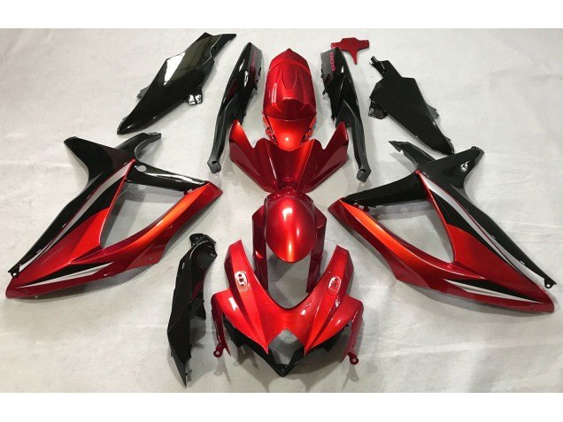 Rot Glänzend 2008-2010 Suzuki GSXR 600-750 Motorrad Verkleidung Rot Glänzend 2008-2010 Suzuki GSXR 600-750 Motorrad Verkleidung