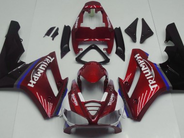 Rot Glänzend 2009-2012 Triumph Daytona 675 Motorrad Verkleidung