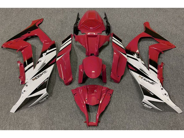 Rot Glänzend & Weiß 2011-2015 Kawasaki ZX10R Motorrad Verkleidung Rot Glänzend & Weiß 2011-2015 Kawasaki ZX10R Motorrad Verkleidung