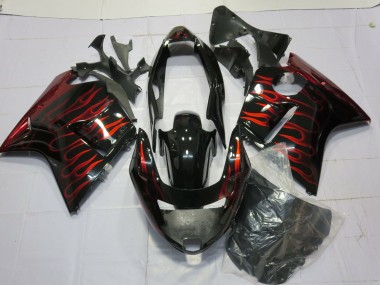 Rot Glänzend Flamme 1996-2007 Honda CBR1100XX Motorrad Verkleidung