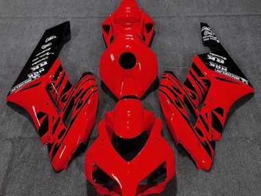 Rot Glänzend Flamme 2004-2005 Honda CBR1000RR Motorrad Verkleidung