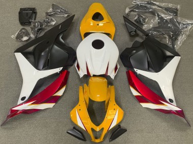 Rot Glänzend Weiß & Gelb 2009-2012 Honda CBR600RR Motorrad Verkleidung