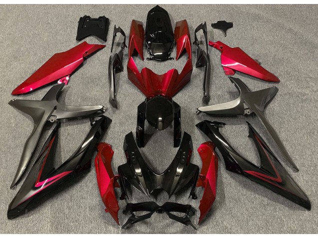Rot Glänzend & Grün R 2008-2010 Suzuki GSXR 600-750 Motorrad Verkleidung Rot Glänzend & Grün R 2008-2010 Suzuki GSXR 600-750 Motorrad Verkleidung
