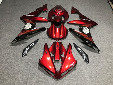Rot Glänzend & Logos 2004-2006 Yamaha R1 Motorrad Verkleidung