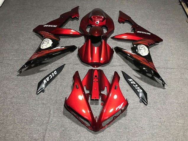 Rot Glänzend & Logos 2004-2006 Yamaha R1 Motorrad Verkleidung Rot Glänzend & Logos 2004-2006 Yamaha R1 Motorrad Verkleidung
