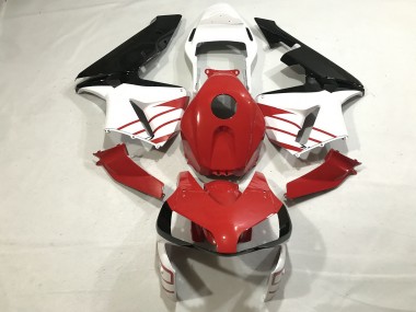 Rot Glänzend / Matt Weiß 2003-2004 Honda CBR600RR Motorrad Verkleidung
