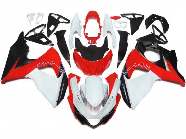 Rot Glänzend Mit Weiß & Schwarz 2009-2016 Suzuki GSXR 1000 Motorrad Verkleidung