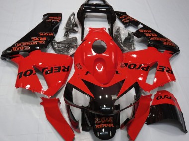 Rot Glänzend Repsol 2003-2004 Honda CBR600RR Motorrad Verkleidung