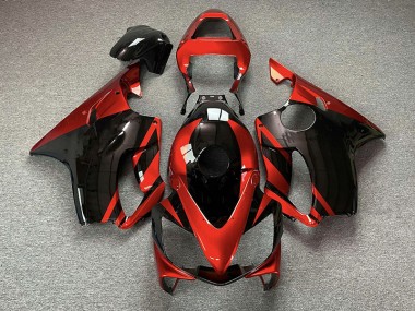 Rot Glänzend & Schwarz 2001-2003 Honda CBR600 F4i Motorrad Verkleidung