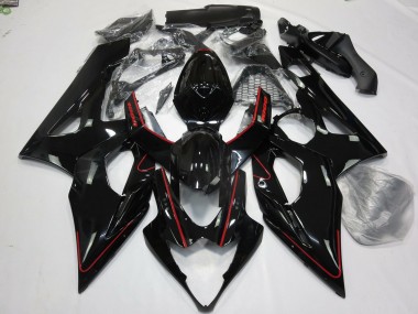 Rot Glänzend & Schwarz 2005-2006 Suzuki GSXR 1000 Motorrad Verkleidung