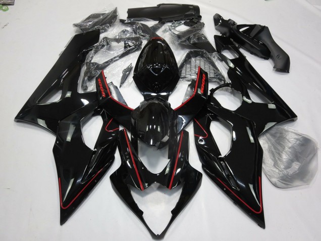 Rot Glänzend & Schwarz 2005-2006 Suzuki GSXR 1000 Motorrad Verkleidung Rot Glänzend & Schwarz 2005-2006 Suzuki GSXR 1000 Motorrad Verkleidung