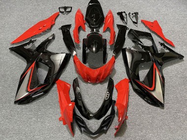 Rot Glänzend & Schwarz 2009-2016 Suzuki GSXR 1000 Motorrad Verkleidung