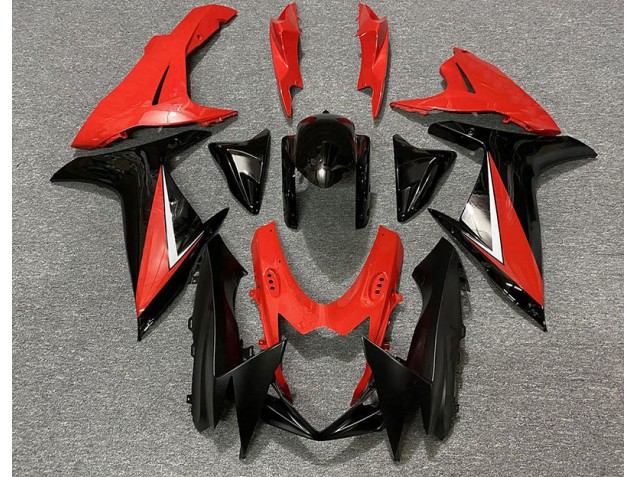 Rot Glänzend & Schwarz 2011-2024 Suzuki GSXR 600-750 Motorrad Verkleidung Rot Glänzend & Schwarz 2011-2024 Suzuki GSXR 600-750 Motorrad Verkleidung