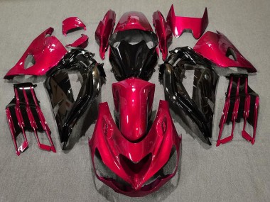 Rot Glänzend & Schwarz 2012-2021 Kawasaki ZX14R Motorrad Verkleidung
