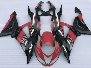 Rot Glänzend & Schwarz 2013-2018 Kawasaki ZX6R Motorrad Verkleidung