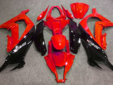 Rot Glänzend & Schwarz 2016-2019 Kawasaki ZX10R Motorrad Verkleidung