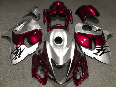 Rot Glänzend & Silber 2008-2020 Suzuki GSXR 1300 Motorrad Verkleidung