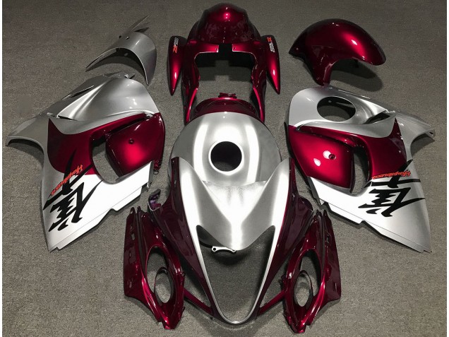 Rot Glänzend & Silber 2008-2020 Suzuki GSXR 1300 Motorrad Verkleidung Rot Glänzend & Silber 2008-2020 Suzuki GSXR 1300 Motorrad Verkleidung