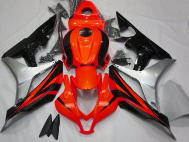 Rot Glänzend Silber & Schwarz 2007-2008 Honda CBR600RR Motorrad Verkleidung