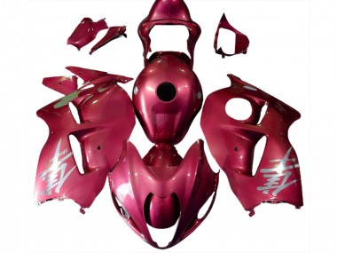 Rot Glänzend & Silbernes Logo 1997-2007 Suzuki GSXR 1300 Motorrad Verkleidung