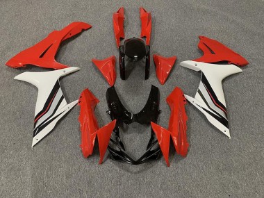 Rot & Glänzender Weißstil 2011-2024 Suzuki GSXR 600-750 Motorrad Verkleidung