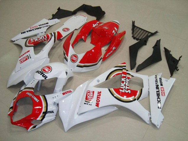 Rot Lucky Strike 2007-2008 Suzuki GSXR 1000 Motorrad Verkleidung Rot Lucky Strike 2007-2008 Suzuki GSXR 1000 Motorrad Verkleidung