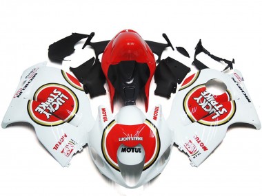 Rot Lucky Strike Stil 1997-2007 Suzuki GSXR 1300 Motorrad Verkleidung