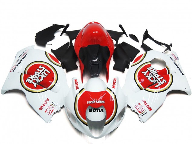 Rot Lucky Strike Stil 1997-2007 Suzuki GSXR 1300 Motorrad Verkleidung Rot Lucky Strike Stil 1997-2007 Suzuki GSXR 1300 Motorrad Verkleidung