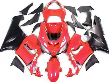 Rot & Matt Schwarz 2005-2006 Kawasaki ZX6R Motorrad Verkleidung