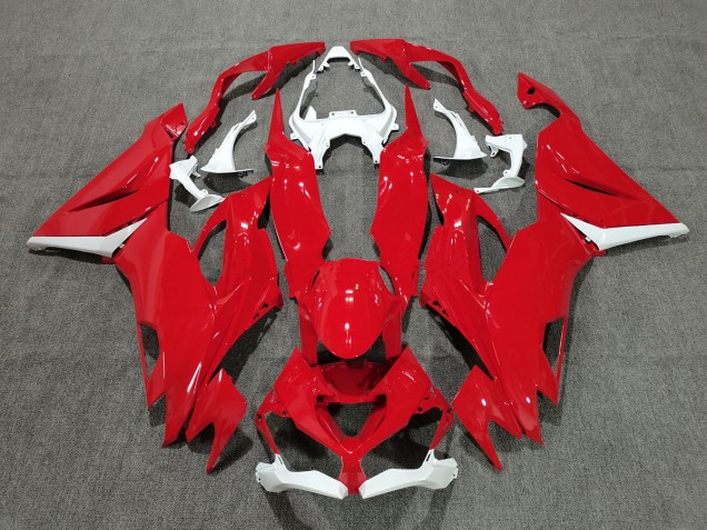 Rot Mit Weiß 2019-2023 Kawasaki ZX6R Motorrad Verkleidung Rot Mit Weiß 2019-2023 Kawasaki ZX6R Motorrad Verkleidung