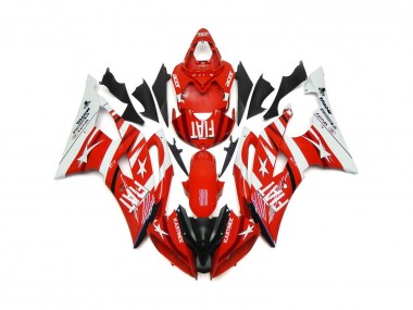 Rot & Weiß Mit Sternen 2008-2016 Yamaha R6 Motorrad Verkleidung