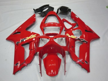 Rot Ninja 2003-2004 Kawasaki ZX6R Motorrad Verkleidung